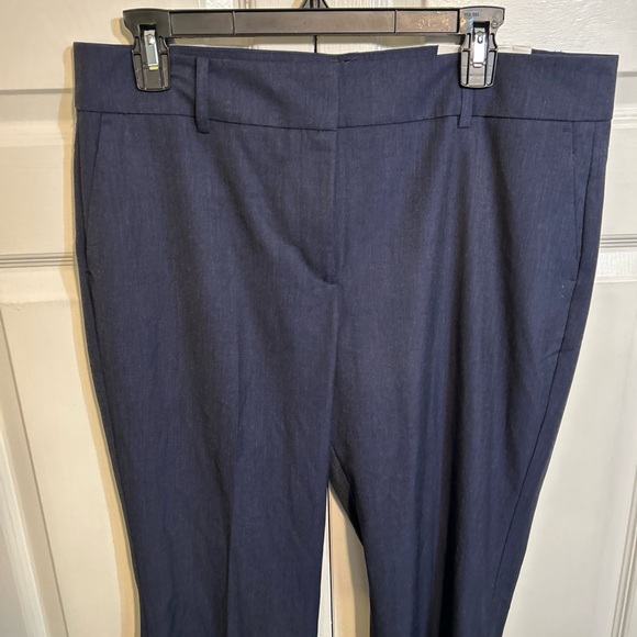 NWT Ann Taylor Factory Signature Pants Trouser Size 12 Straight Blue Flat Front - Picture 2 of 12